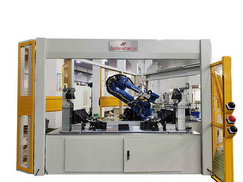 mais recente caso da empresa sobre Máquina de soldadura do robô das estações do dobro de MG india