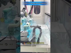 Linha de Envolvimento de Acabamento Automotivo com Colagem Robótica, Ativação em Forno e Laminação por Prensa Quente